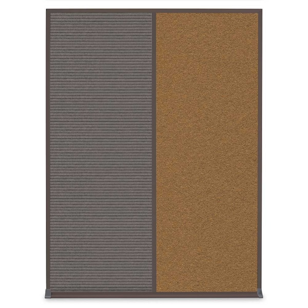Single Door Radius Corkboard, 36"X36", B